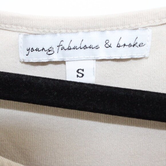 Young Fabulous & Broke Women's Size Small Jacee Velour Cold Shoulder Sweater - Picture 2 of 3